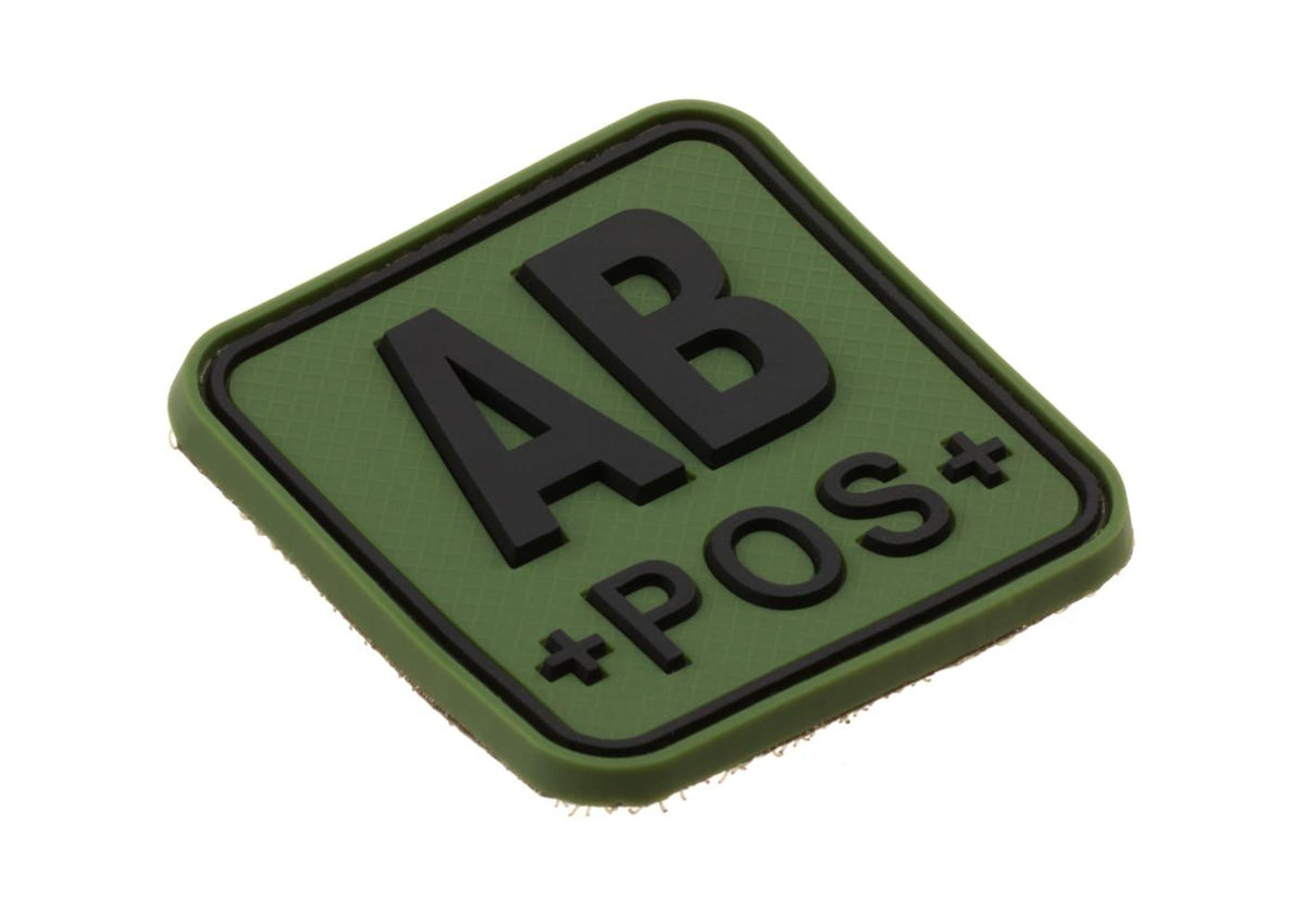 JTG Bloodtype Square Rubber Patch AB Pos JTG