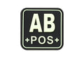 JTG Bloodtype Square Rubber Patch AB Pos