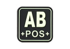 JTG Bloodtype Square Rubber Patch AB Pos