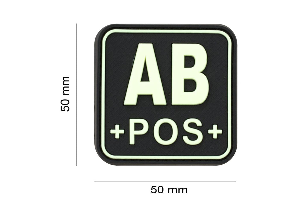 JTG Bloodtype Square Rubber Patch AB Pos JTG