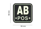 JTG Bloodtype Square Rubber Patch AB Pos JTG