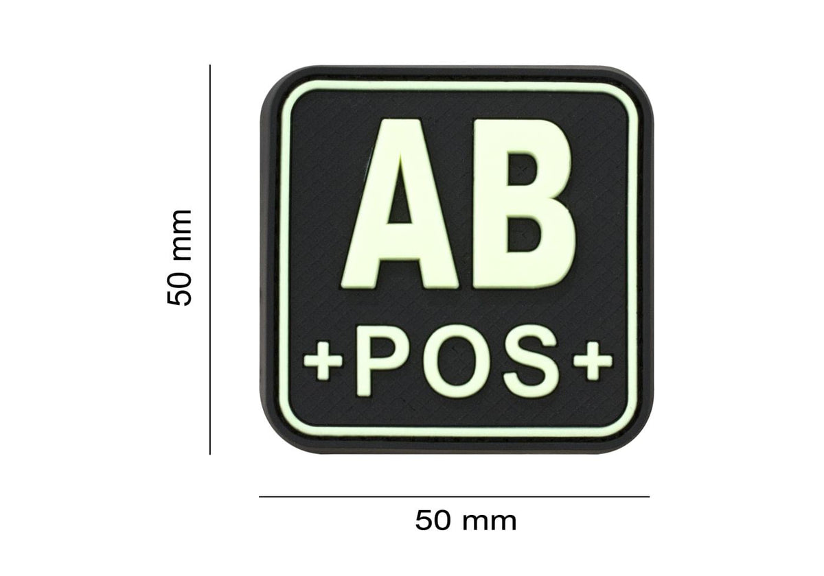 JTG Bloodtype Square Rubber Patch AB Pos JTG