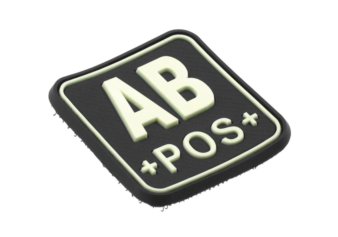 JTG Bloodtype Square Rubber Patch AB Pos JTG