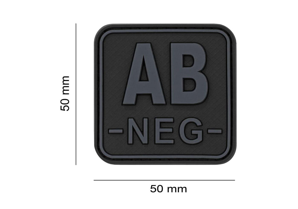 JTG Bloodtype Square Rubber Patch AB Neg JTG