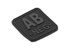 JTG Bloodtype Square Rubber Patch AB Neg JTG