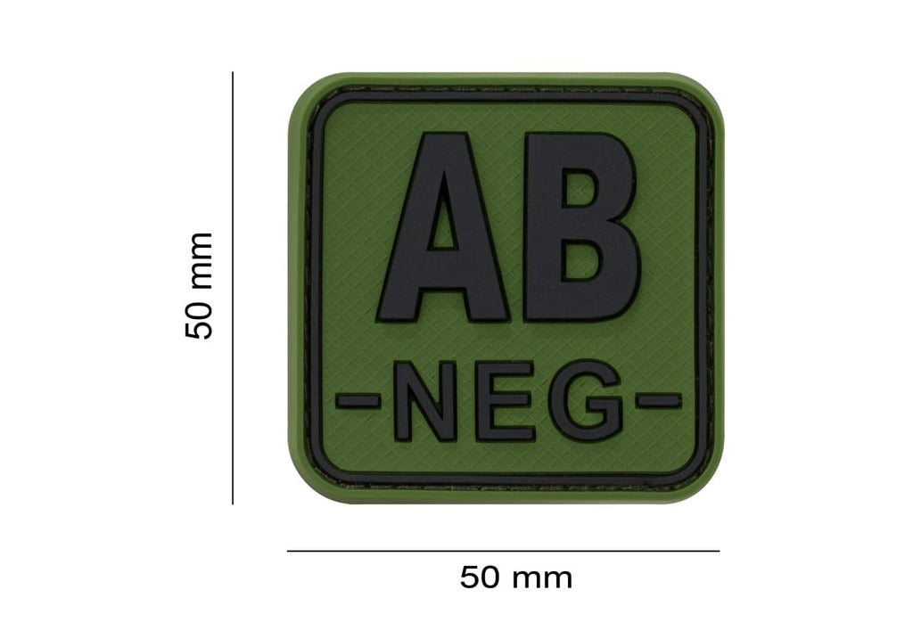 JTG Bloodtype Square Rubber Patch AB Neg JTG