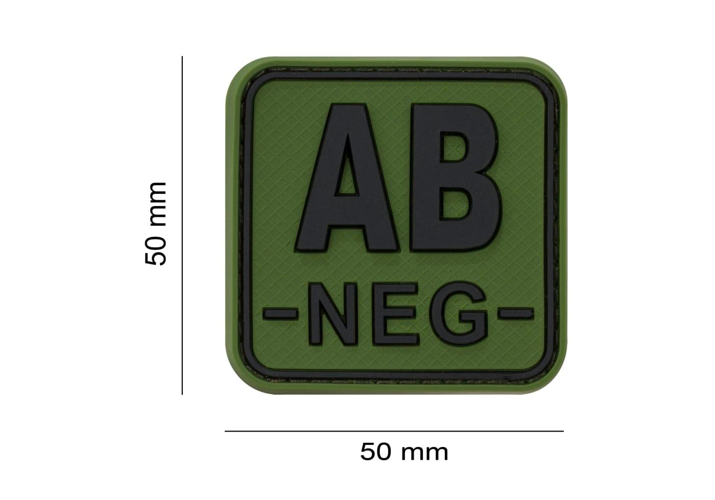 JTG Bloodtype Square Rubber Patch AB Neg JTG