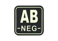 JTG Bloodtype Square Rubber Patch AB Neg