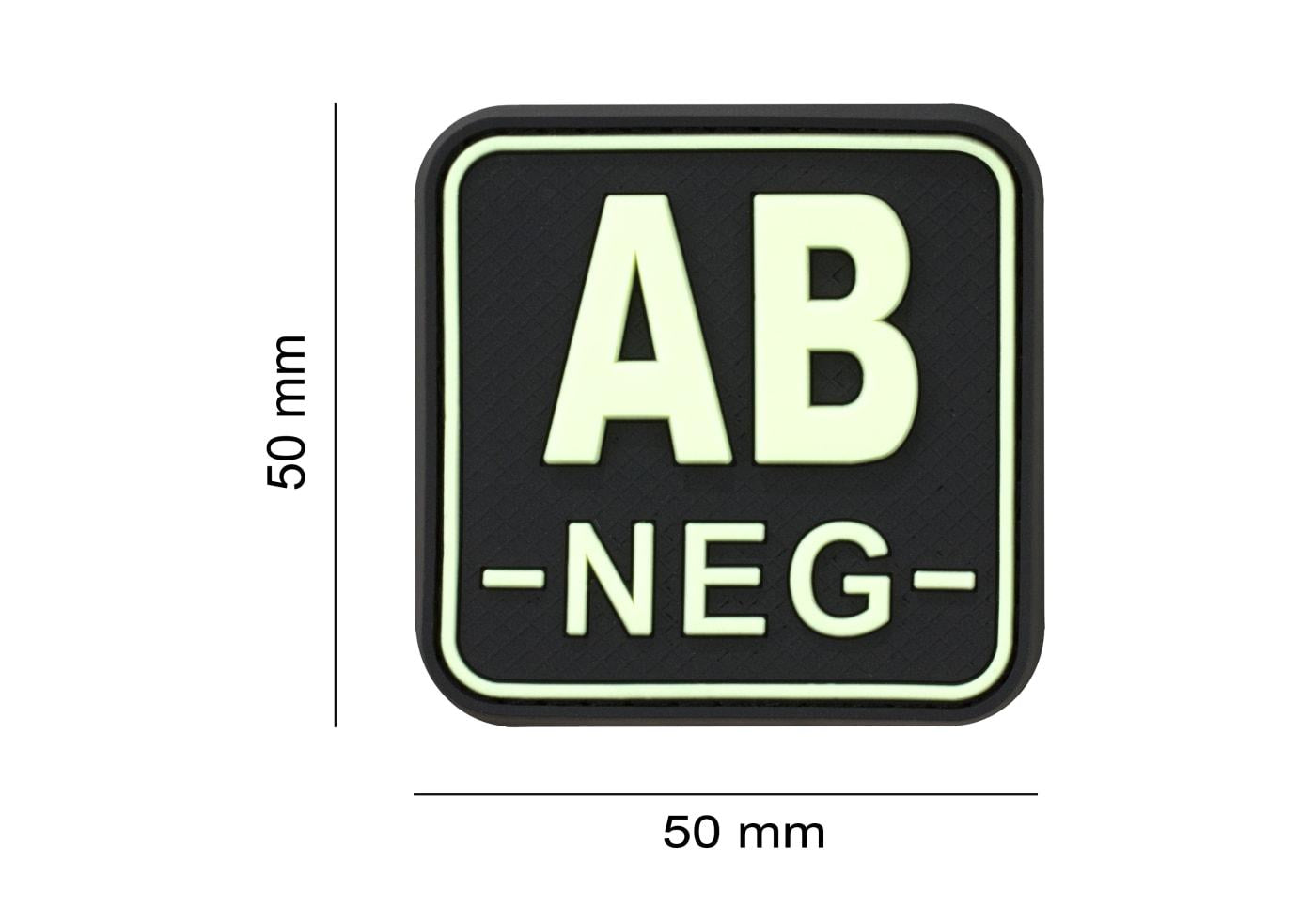 JTG Bloodtype Square Rubber Patch AB Neg JTG