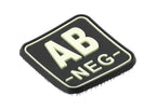 JTG Bloodtype Square Rubber Patch AB Neg JTG