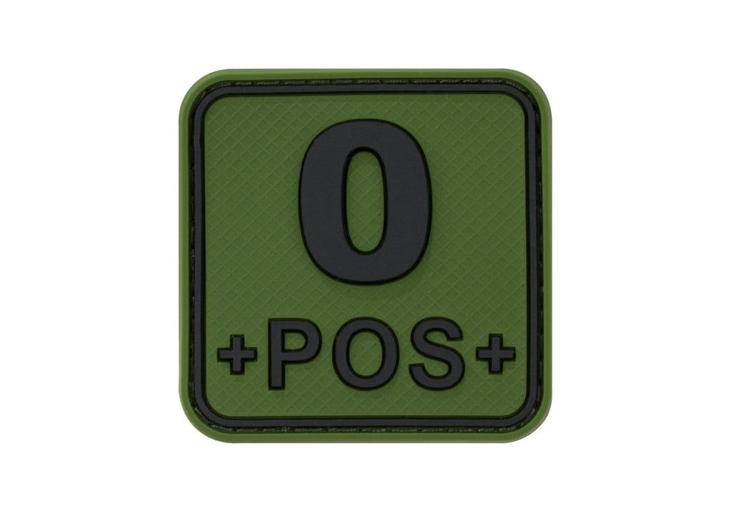 JTG Bloodtype Square Rubber Patch 0 Pos
