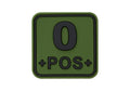 JTG Bloodtype Square Rubber Patch 0 Pos