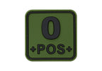 JTG Bloodtype Square Rubber Patch 0 Pos