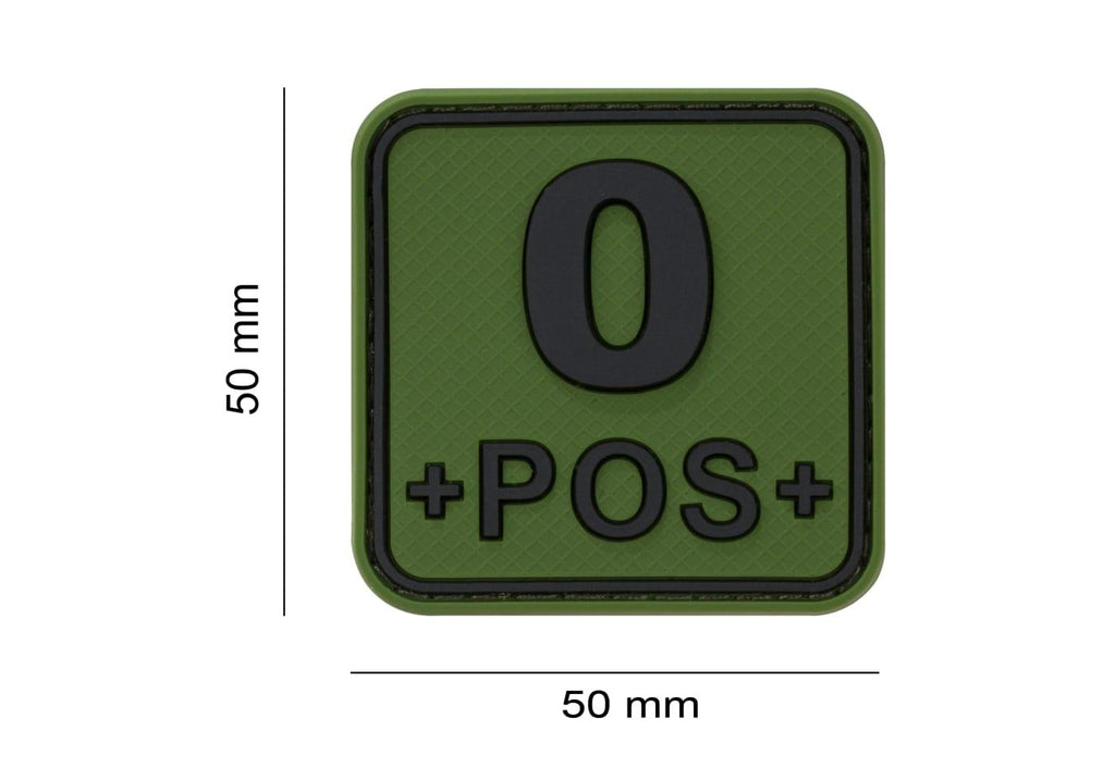 JTG Bloodtype Square Rubber Patch 0 Pos JTG