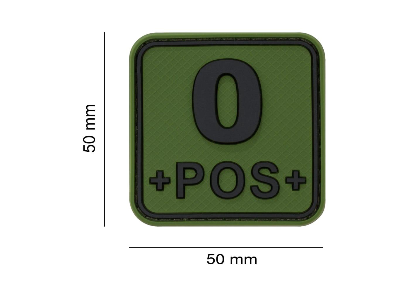 JTG Bloodtype Square Rubber Patch 0 Pos JTG