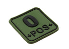 JTG Bloodtype Square Rubber Patch 0 Pos JTG