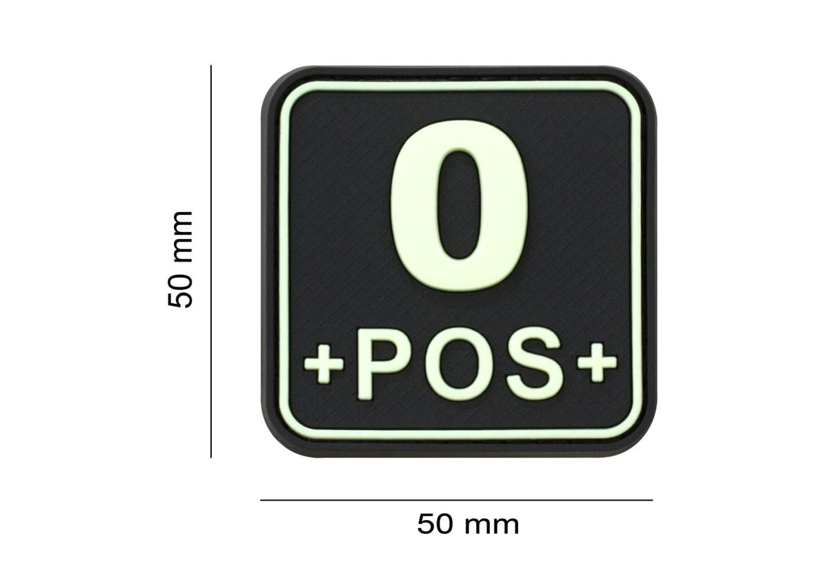 JTG Bloodtype Square Rubber Patch 0 Pos JTG