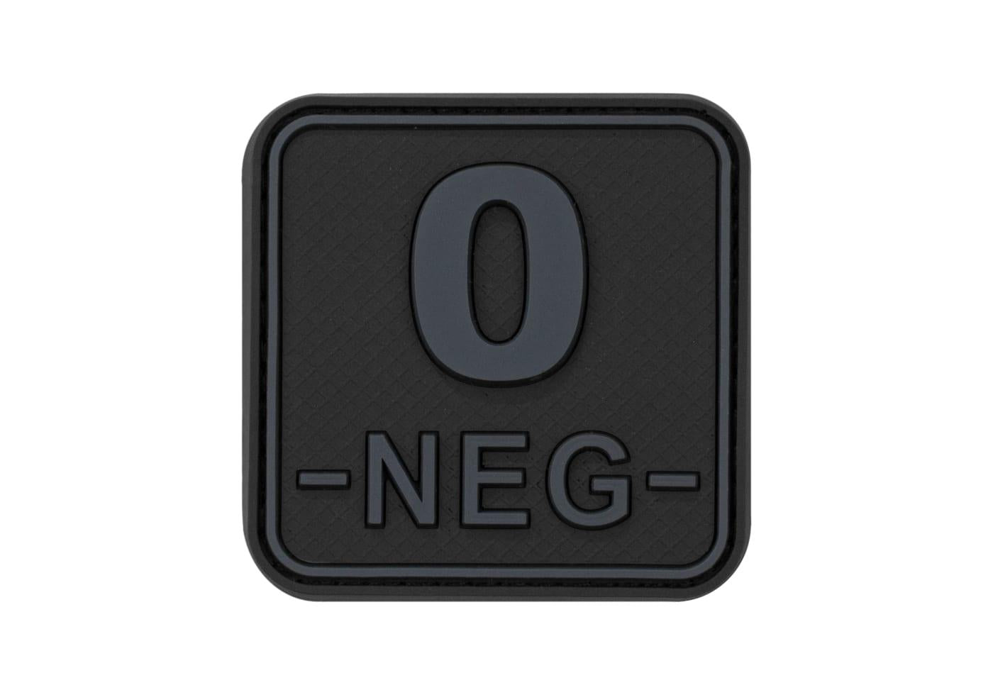 JTG Bloodtype Square Rubber Patch 0 Neg JTG