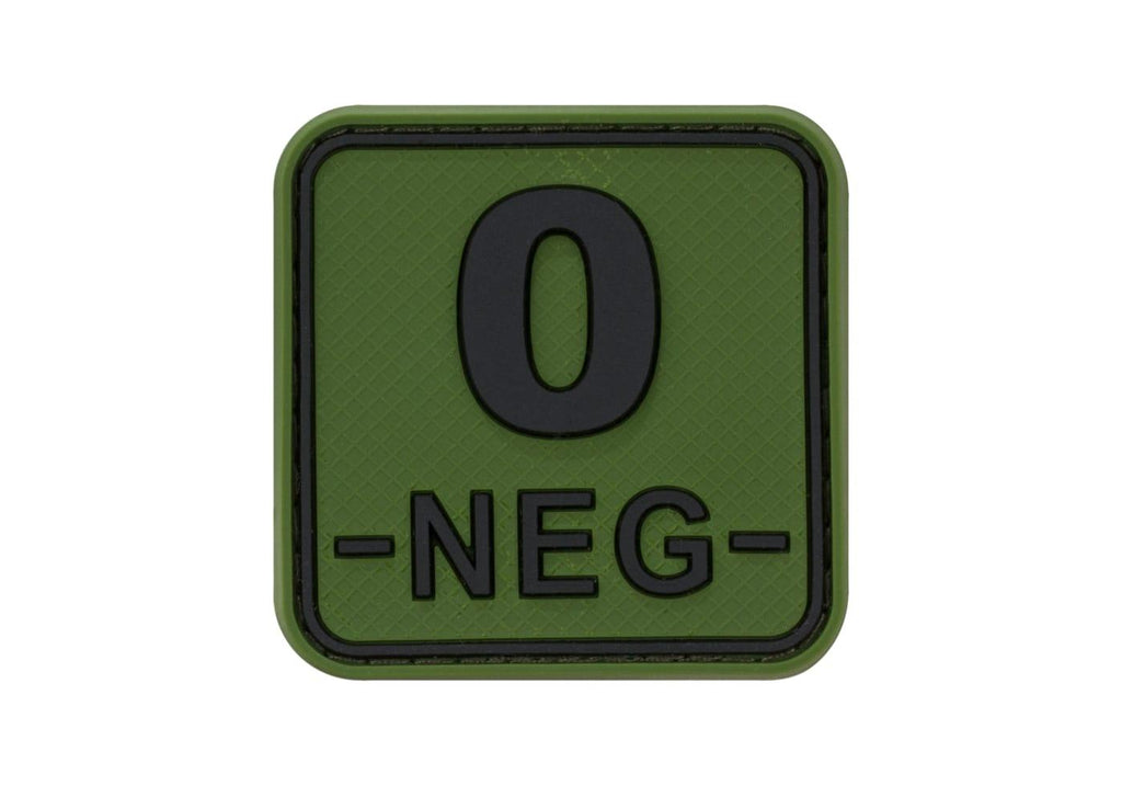 JTG Bloodtype Square Rubber Patch 0 Neg