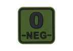 JTG Bloodtype Square Rubber Patch 0 Neg