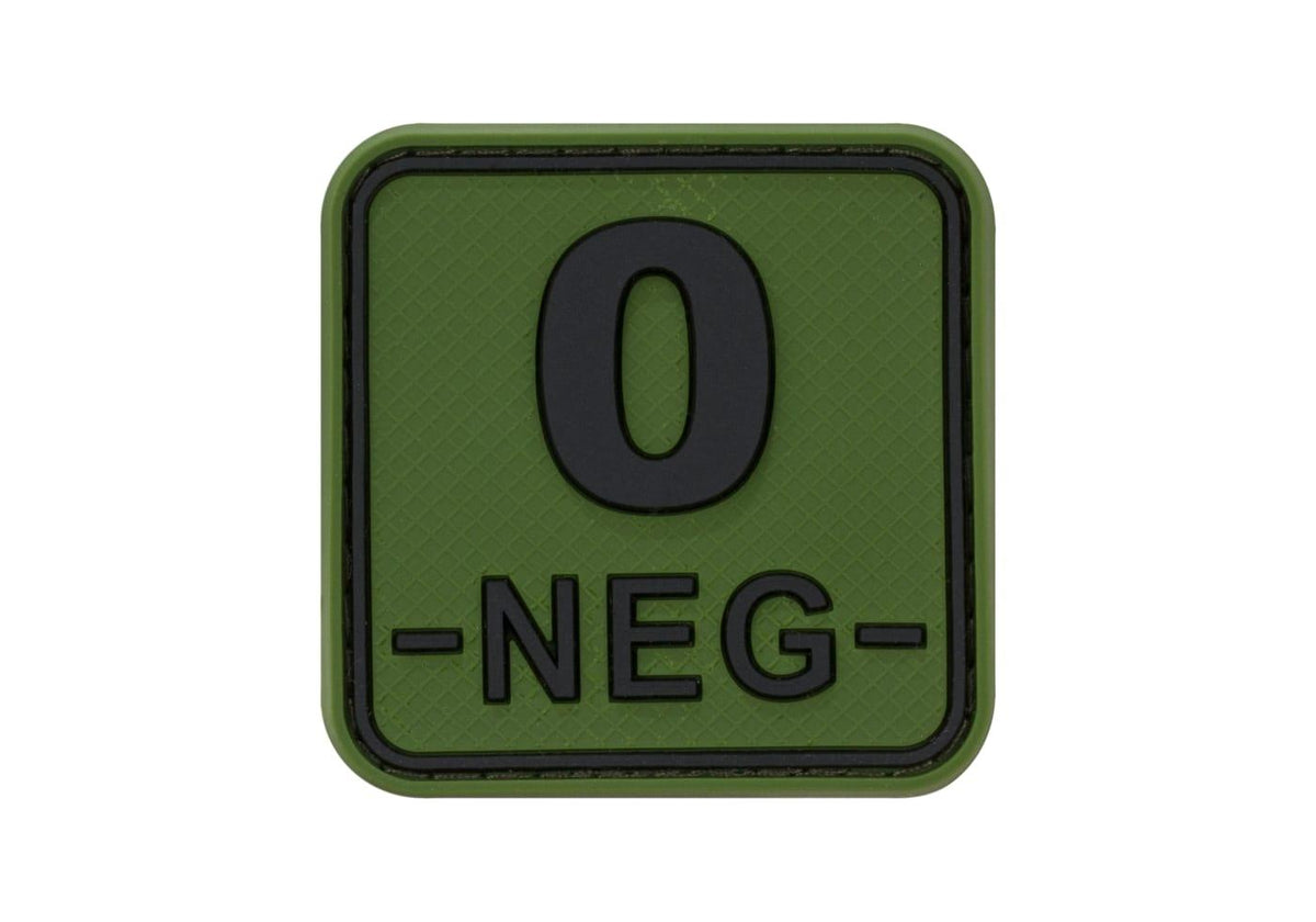 JTG Bloodtype Square Rubber Patch 0 Neg