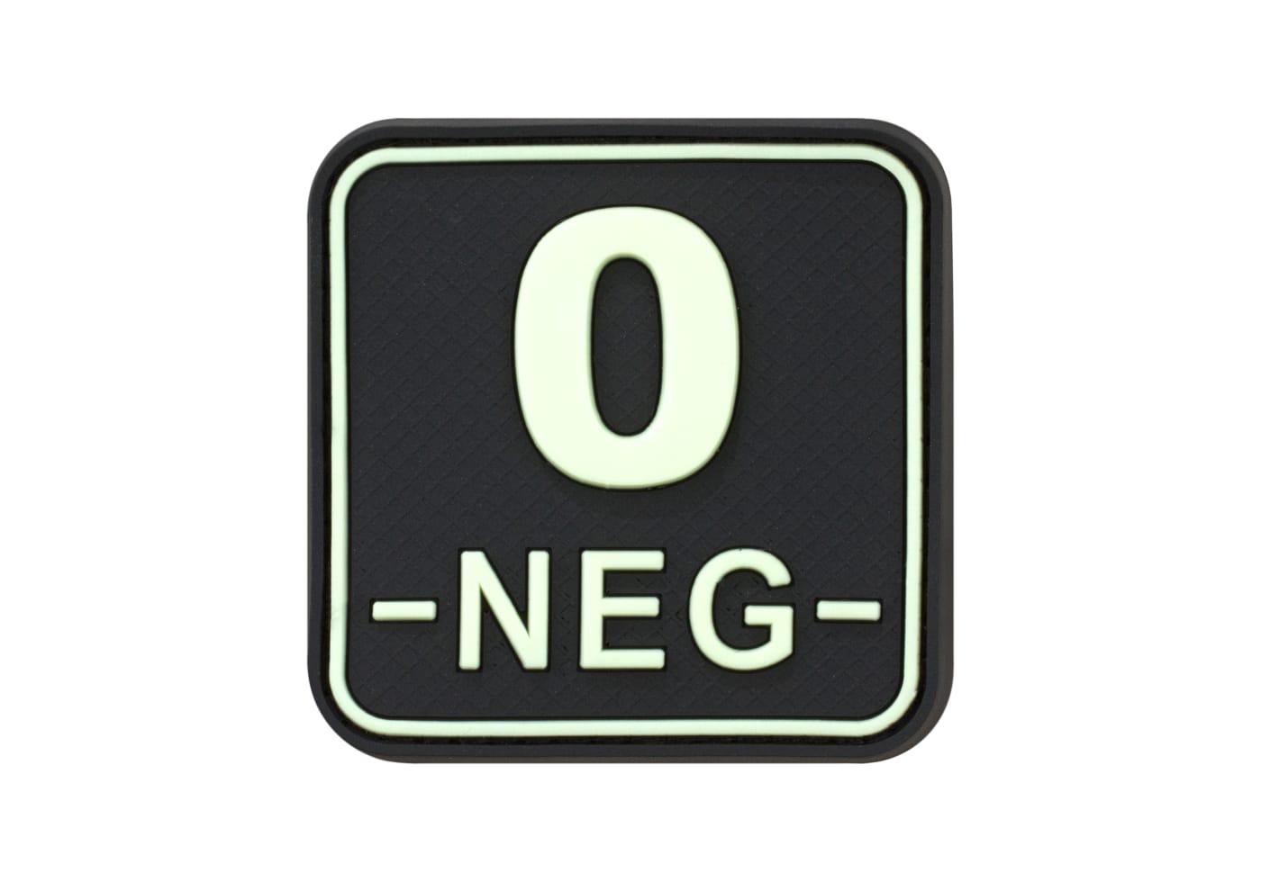 JTG Bloodtype Square Rubber Patch 0 Neg JTG
