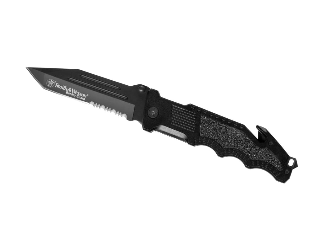 Smith & Wesson Border Guard SWBG2TS Serrated Tanto Folder - Black