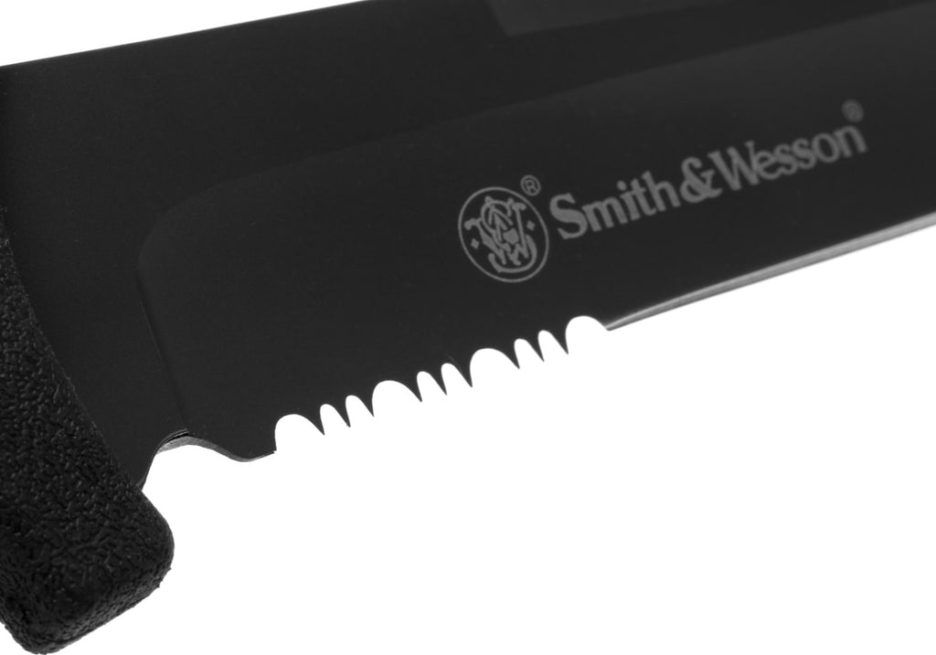 Smith & Wesson SW7S Fixed Blade Serrated Tanto - Black