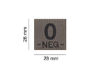 Clawgear 0 Neg Bloodgroup Patch Clawgear