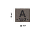 Clawgear A Neg Bloodgroup Patch Clawgear