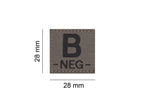 Clawgear B Neg Bloodgroup Patch Clawgear