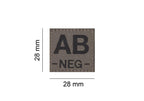 Clawgear AB Neg Bloodgroup Patch Clawgear