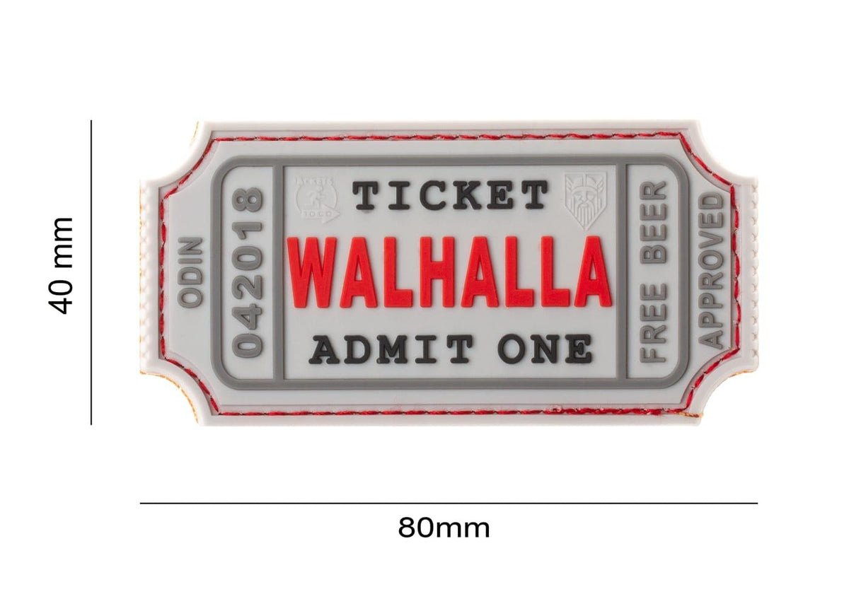 JTG Large Walhalla Ticket Rubber Patch JTG