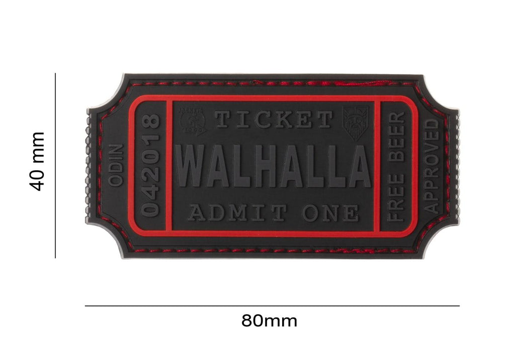 JTG Large Walhalla Ticket Rubber Patch JTG