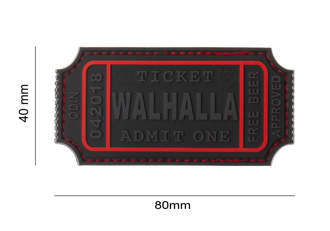 JTG Large Walhalla Ticket Rubber Patch JTG