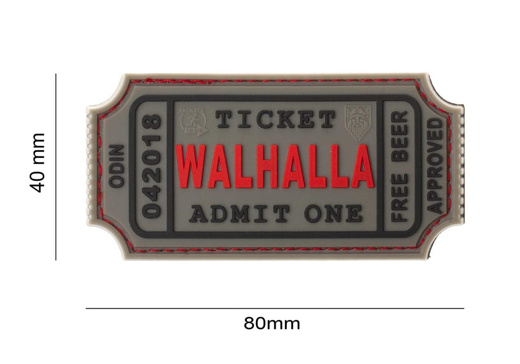 JTG Large Walhalla Ticket Rubber Patch JTG