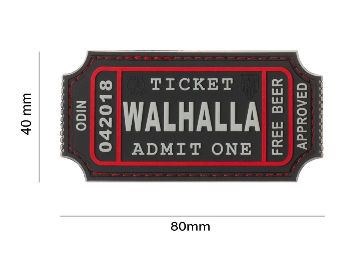JTG Large Walhalla Ticket Rubber Patch JTG