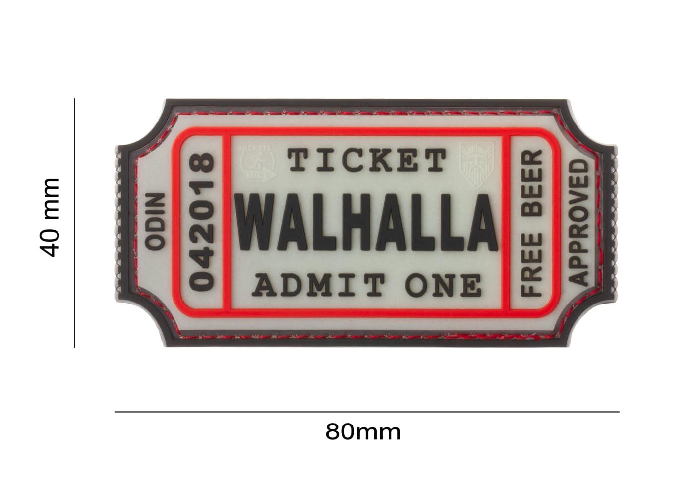 JTG Large Walhalla Ticket Rubber Patch JTG