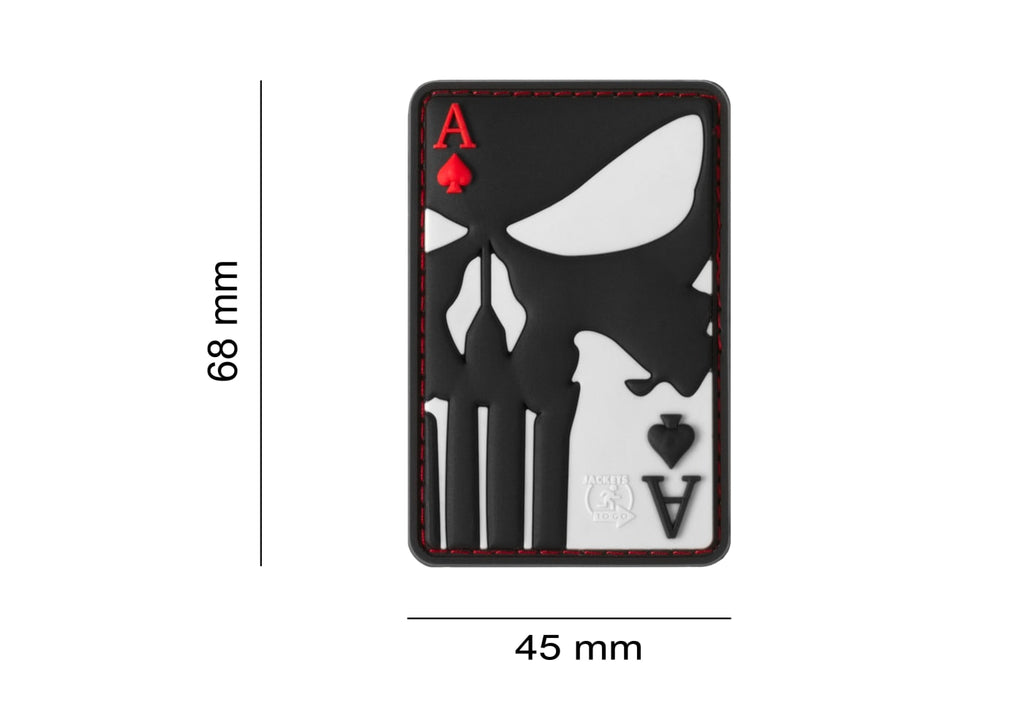 JTG Punisher Ace of Spades Rubber Patch - Multicolor