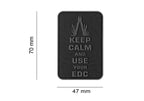 JTG Keep Calm EDC Rubber Patch JTG
