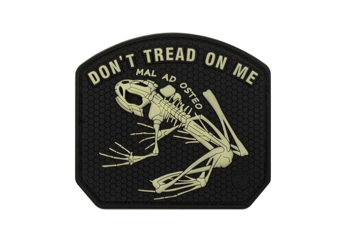 JTG Don't Tread on me Frog Rubber Patch - Glow
