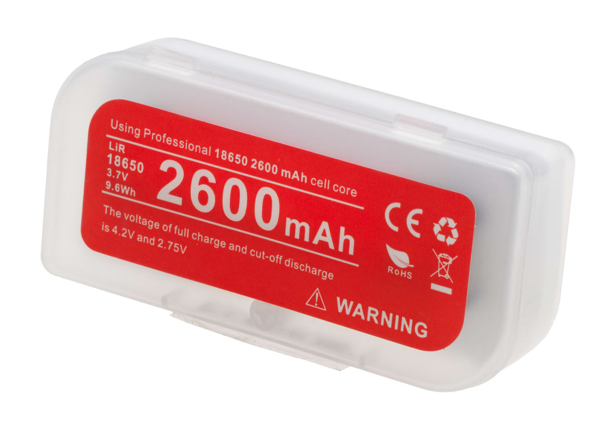 Klarus 18650 Battery 3.7V 2600mAh - Black/Red