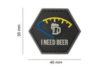JTG I need Beer Rubber Patch JTG
