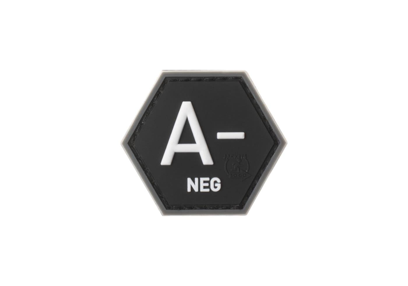JTG Bloodgroup Hexagon Rubber Patch A Neg
