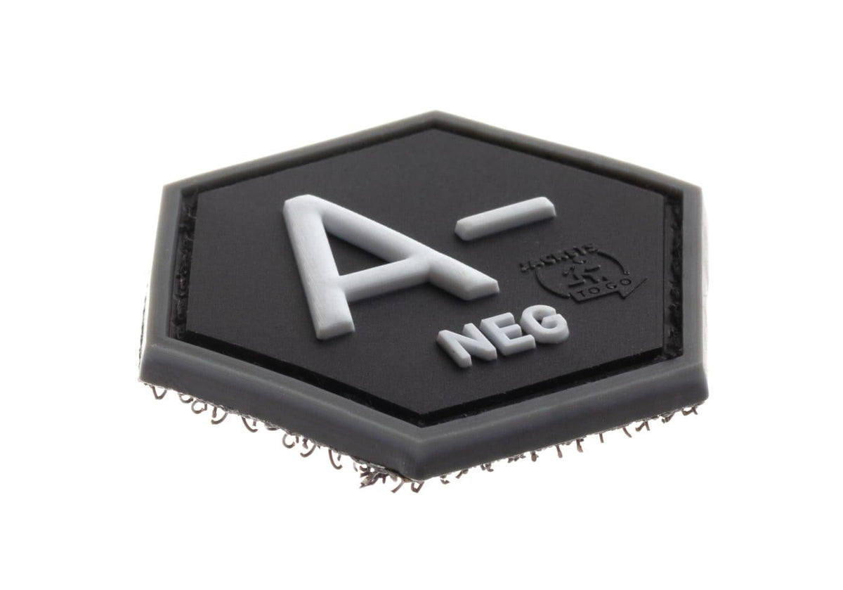 JTG Bloodgroup Hexagon Rubber Patch A Neg JTG