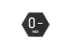JTG Bloodgroup Hexagon Rubber Patch 0 Neg