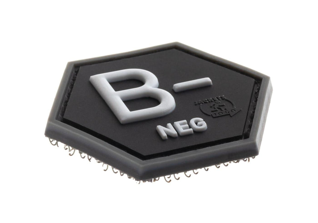 JTG Bloodgroup Hexagon Rubber Patch B Neg JTG