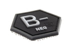 JTG Bloodgroup Hexagon Rubber Patch B Neg JTG