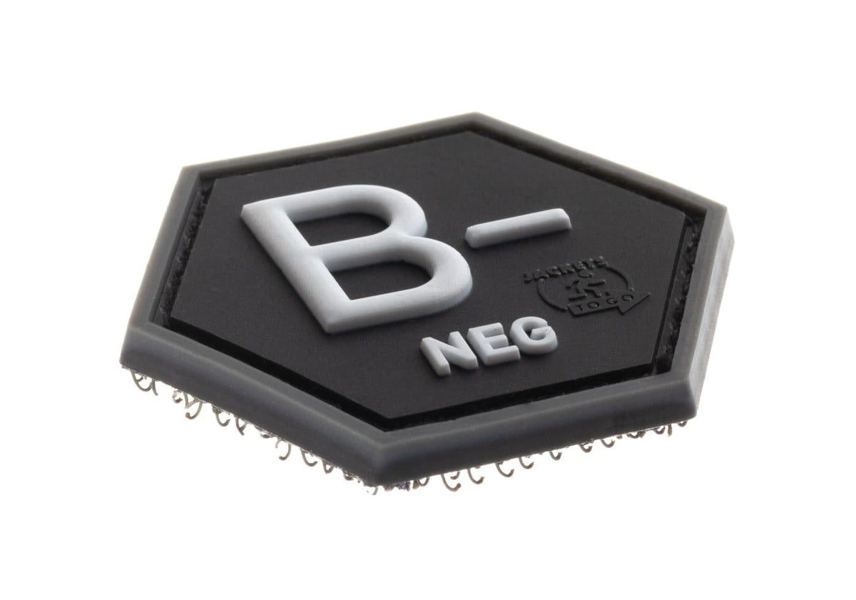 JTG Bloodgroup Hexagon Rubber Patch B Neg JTG