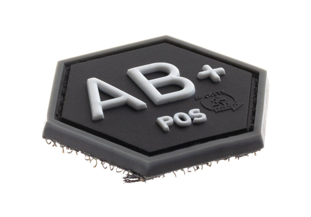 JTG Bloodgroup Hexagon Rubber Patch AB Pos JTG
